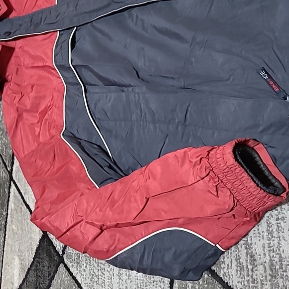 VINTAGE BKE-ICE NYLON REMOVABLE FLEECE LINING VARSATILE ZIP-SNAP HOODIE JACKET - Picture 6 of 16